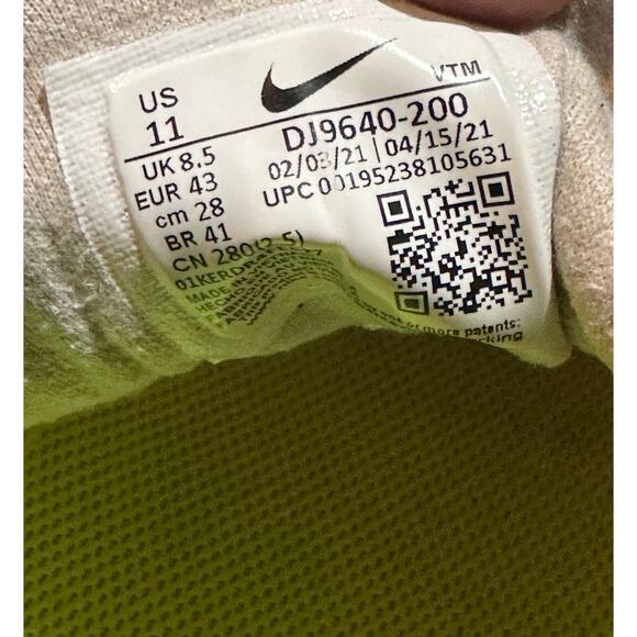 Nike Waffle One Crater Cream White DJ9640-200 Women's Shoes Size 11 Used - Picture 7 of 8